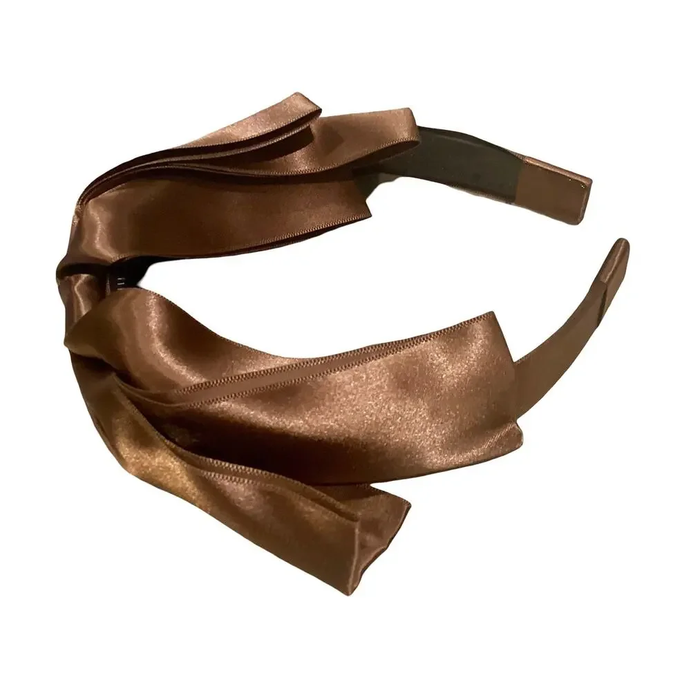 Faux Satin Bow Headband